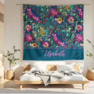 Elsabeth Colourful Art Nouveau Fleece Blanket