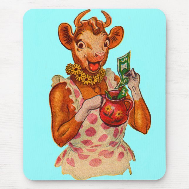 Elsie the Cow, money manager Mouse Pad (Front)