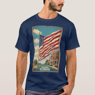 Elsmere Delaware USA Vintage Travel Tourism T-Shirt