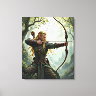 Elven Archer of the Woodland Realm Canvas Print