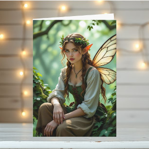 Elven Fairy Sending Magic Your Way Card