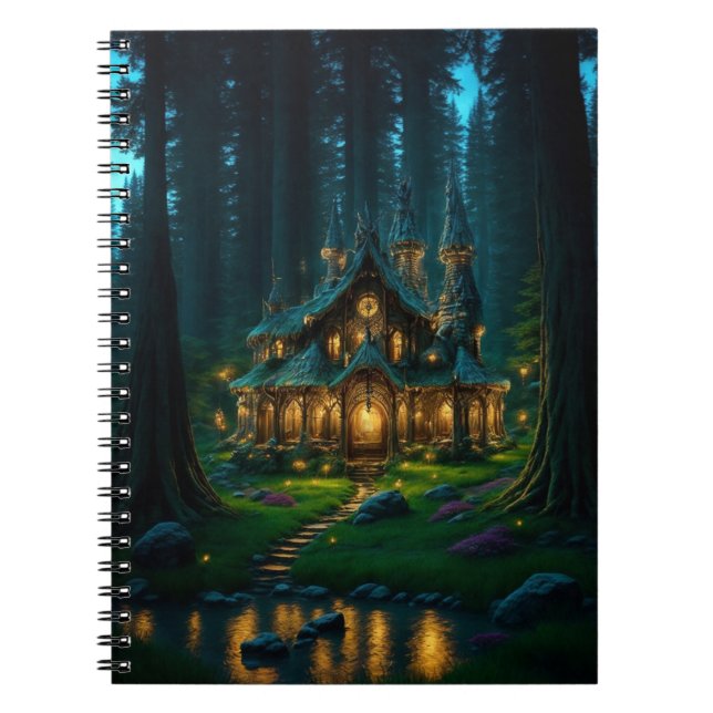 Elven Glade Castle Spiral Notebook (Front)