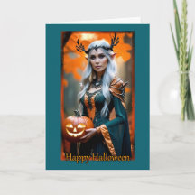 Elven Magic on Halloween Card