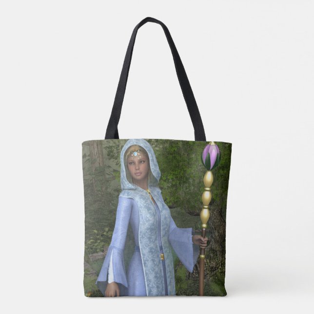 Elven Maiden All-Over Print Tote Bag (Back)