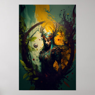 Elven Ranger Fantasy Poster | D&D Art 1