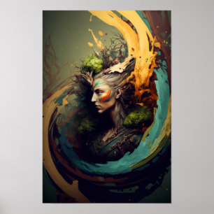 Elven Ranger Fantasy Poster   D&D Art 4