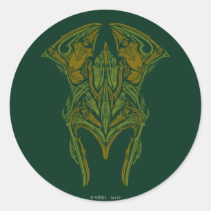 Elven Weapons Helmet Icon Classic Round Sticker