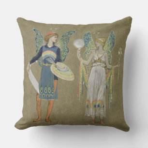 Elves and Fairy Painters, from 'The Snowman' 1899 Throw Pillow