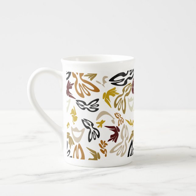 Elves, Butterflies and Masks 1 Bone China Mug (Left)