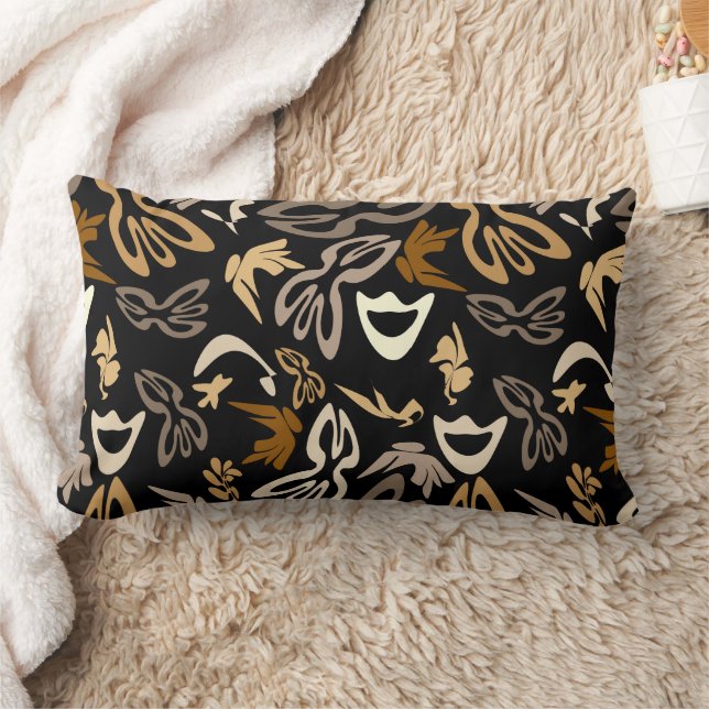 Elves, Butterflies and Masks 2 Lumbar Pillow (Blanket)