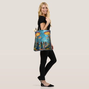Elves Mushrooms Tote Bag
