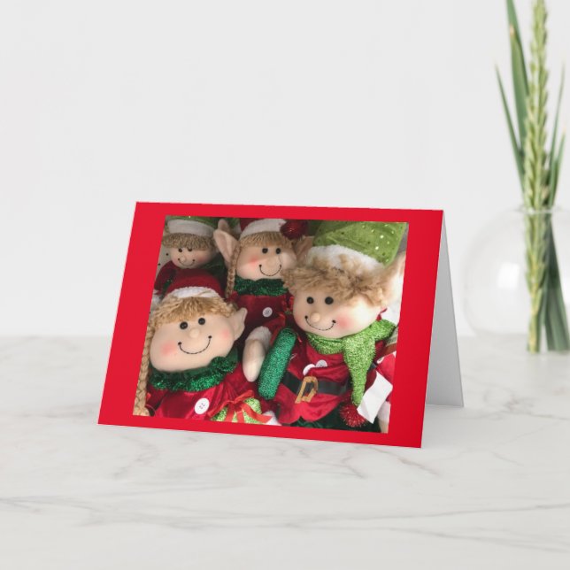 **ELVES** WISH YOU FUN AT CHRISTMAS TIME* CHILD'S CARD (Front)