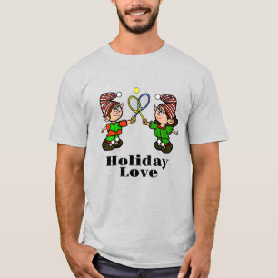 Elves with Tennis Rackets Christmas T-Shirt