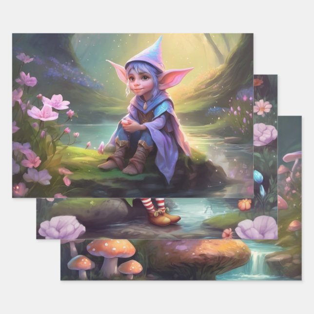 Elves Wrapping Paper Sheet (Set)