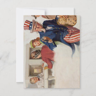Elvgren Uncle Sam Holiday Card