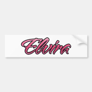 Elvira faded pink sticker
