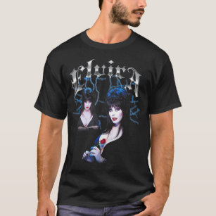 Elvira, Mistress of the Dark Chrome Name and Poses T-Shirt
