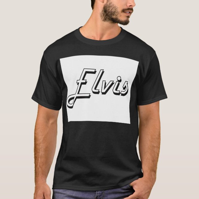 Elvis Classic Retro Name Design T-Shirt (Front)