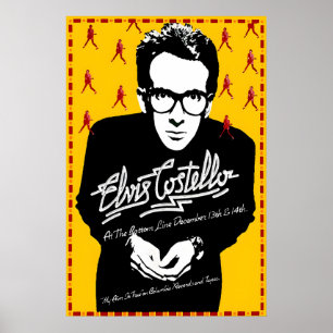 Elvis Costello and the Attractions 1977 Club Gig Poster