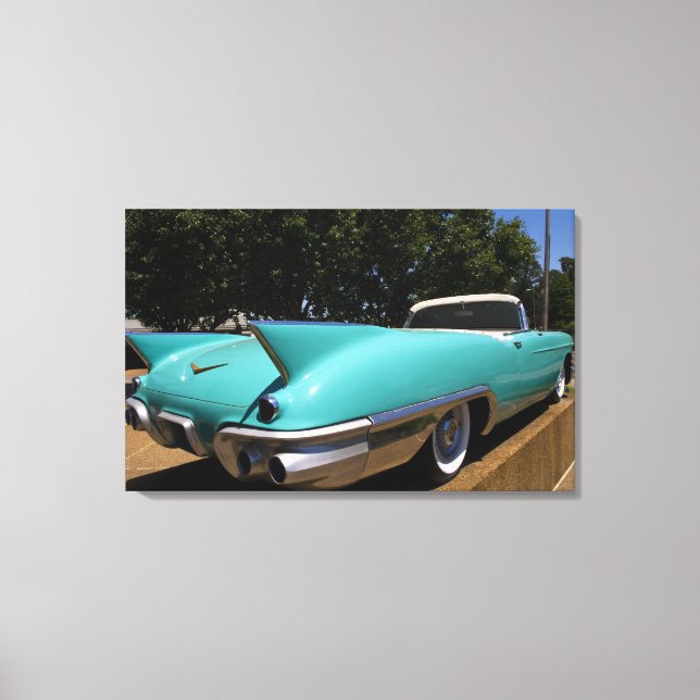 Elvis Presley's Green Cadillac Convertible in Canvas Print (Front)