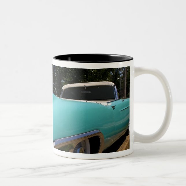 Elvis Presley's Green Cadillac Convertible in Two-Tone Coffee Mug (Right)