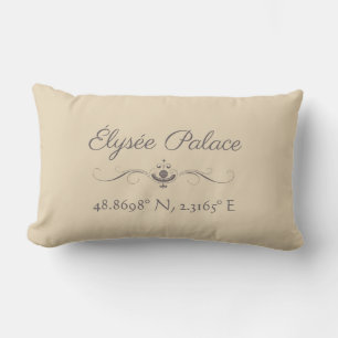 Élysée Palace Latitude  Longitude  Lumbar Pillow