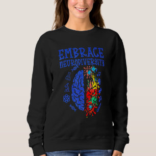Em Brace Neuro Diversity Autism Awareness ASD Men Sweatshirt