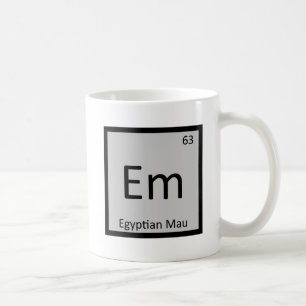 Em - Egyptian Mau Cat Chemistry Periodic Table Coffee Mug