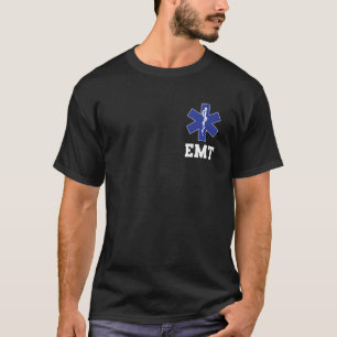 EM EMS Paramedic Thin White Line Two-Sided EMT Gif T-Shirt