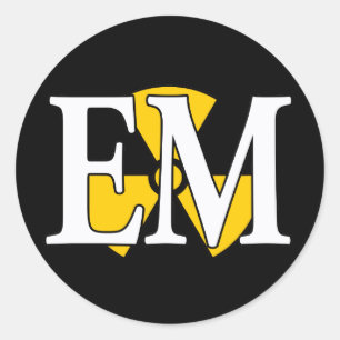 EM Navy Nuke Classic Round Sticker