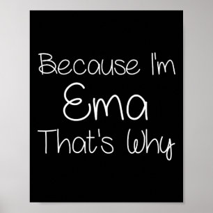 Ema Funny Personalized Birthday Women Name Gift Id Poster