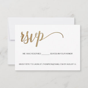 Email RSVP Custom QR Code reserved seats Gold Card