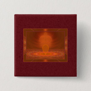 Emanations Abstract Art 2 Inch Square Button