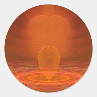 Emanations Abstract Art Classic Round Sticker