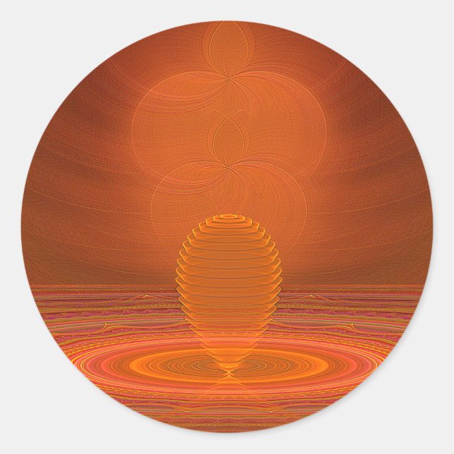 Emanations Abstract Art Classic Round Sticker (Front)