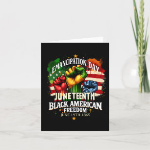 Emancipation Day Juneteenth Black American Flag Fr Card