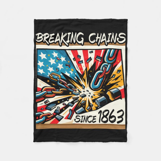 Emancipation Proclamation African American Junetee Fleece Blanket (Front)