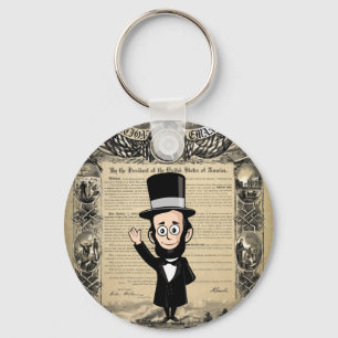 Emancipation Proclamation and Honest Abe Lincoln Keychain