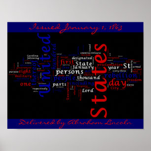 Emancipation Proclamation Mondiale Cloud Poster