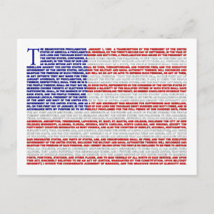 Emancipation Proclamation Postcard