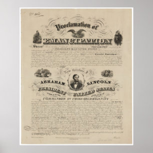 Emancipation Proclamation Reprint from A. Kidder Poster