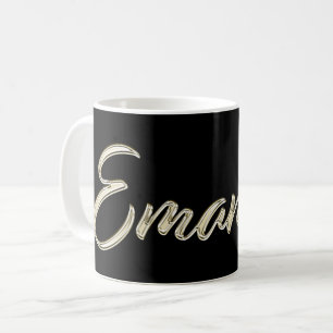 Emanuel Name whitegold Tasse Teetasse Kaffetasse Coffee Mug