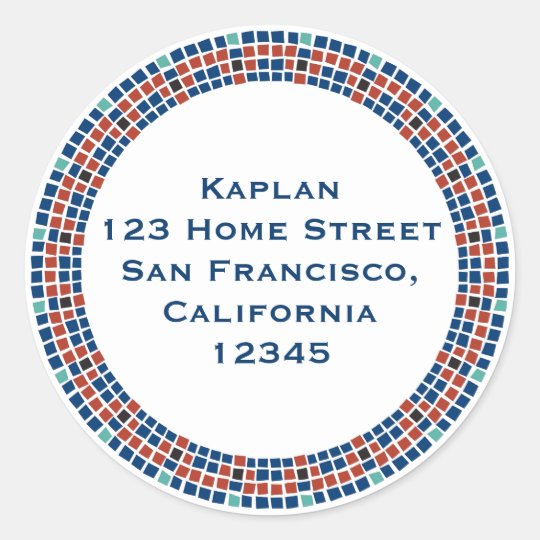 Emanuel Star Mosaic Return Address Label