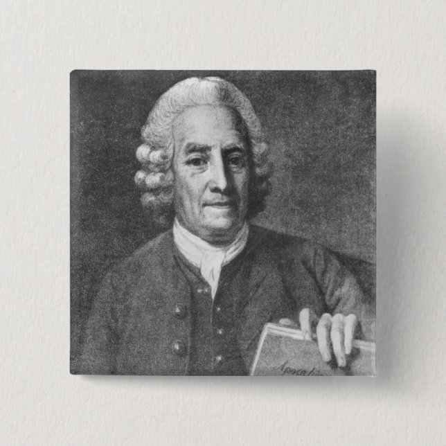 Emanuel Swedenborg 2 Inch Square Button (Front)