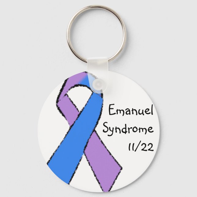 Emanuel Syndrome Awareness Keychain (Front)