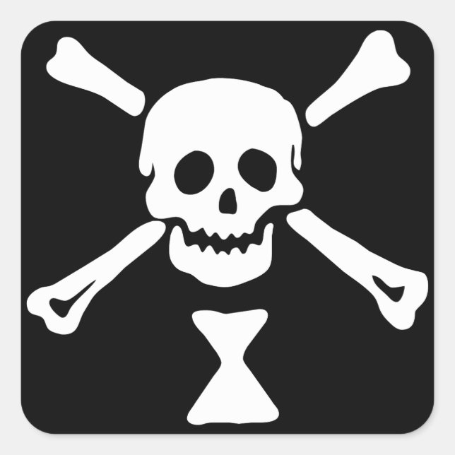 Emanuel Wynne Pirate Flag Jolly Roger Square Sticker (Front)