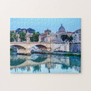Emanuele II bridge and St. Peter's Basilica - Rome Jigsaw Puzzle