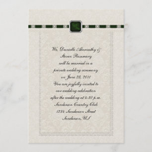 Emarld Ribbons & Lace Post Wedding Invitation