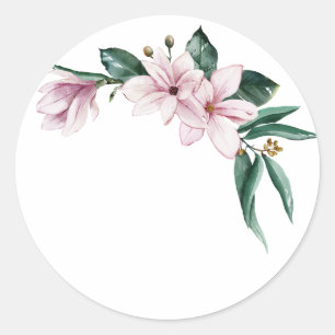 Emballage autocollant mariage Magnolia transparent