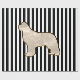 Emballage cadeau chien Terre-Neuve doré